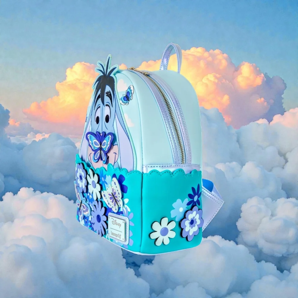 Loungefly Winnie the Pooh Eeyore  Butterflies Mini-Backpack,Charm,Wallet &Mirror - Picture 8 of 17